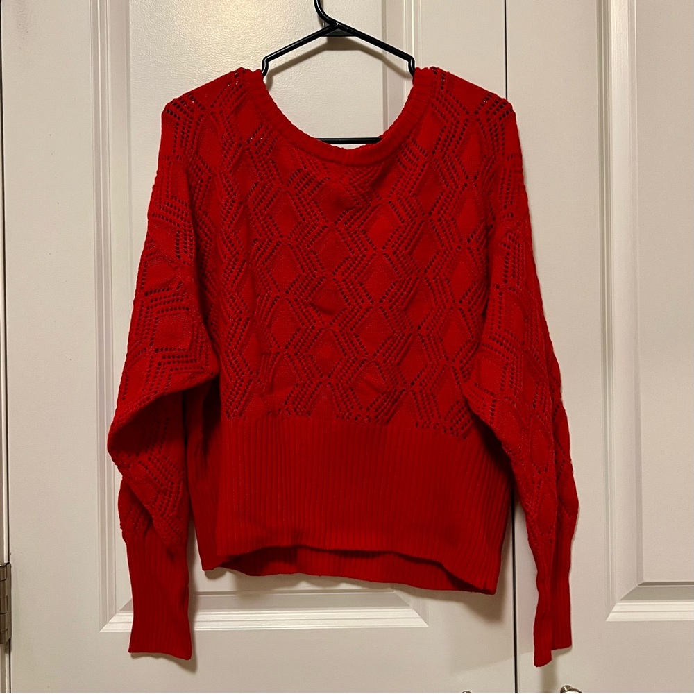 Buffalo David Bitton Red Knit Crew Neck Sweater
